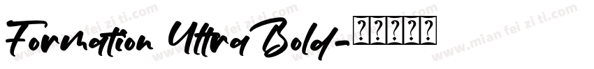 Formation UltraBold字体转换